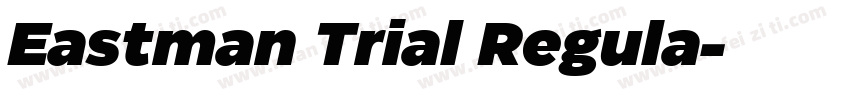 Eastman Trial Regula字体转换